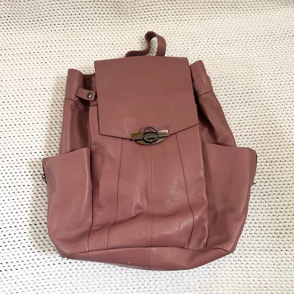 Kooba Margot Lavender Pink Leather Women Backpack Side Zip Read Missing Tassels main image 9